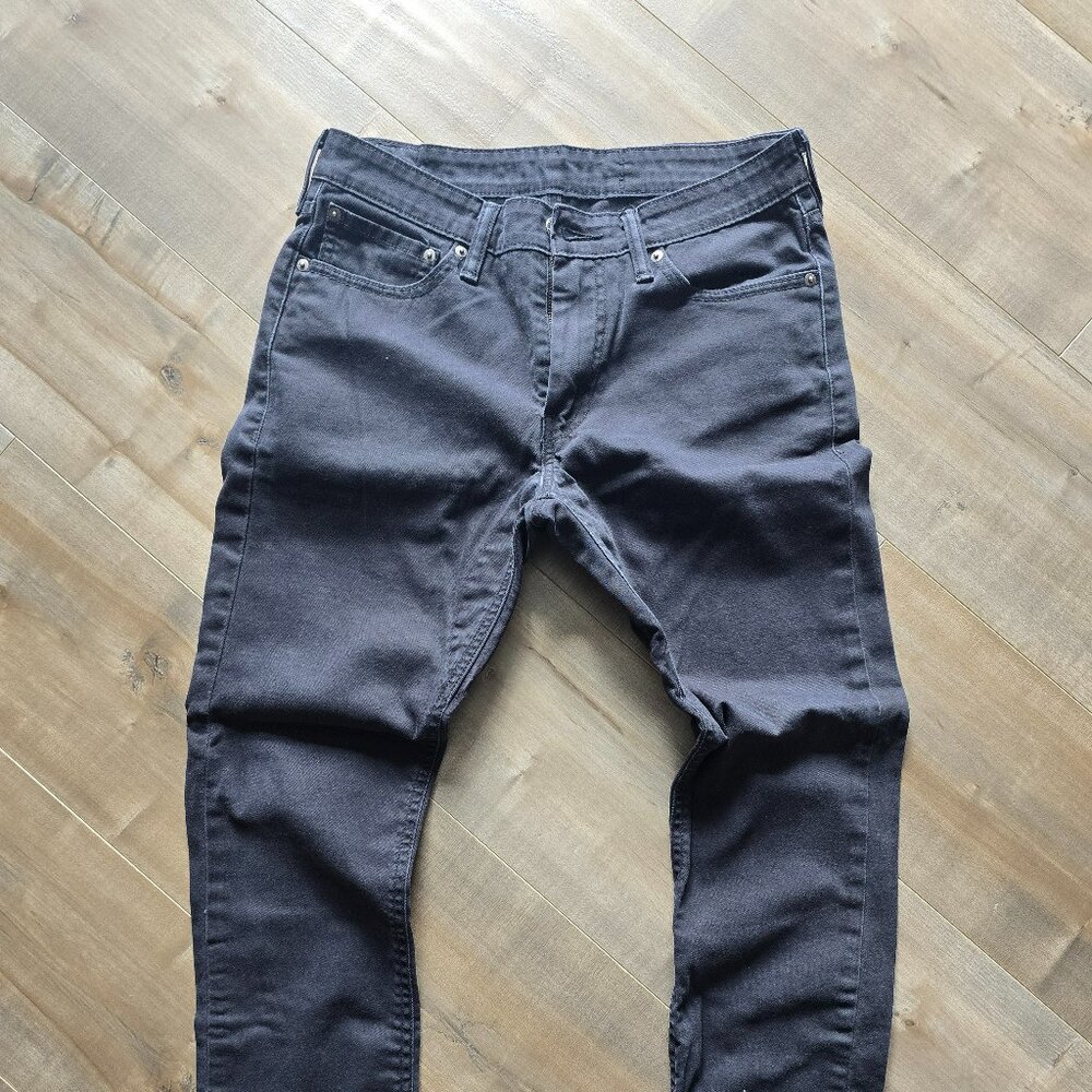 Levis 510 Commuter Jeans Mens 32x30 Black Skinny Fit Denim